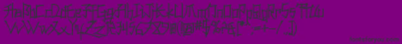 Konfuc-Schriftart – Schwarze Schriften auf violettem Hintergrund