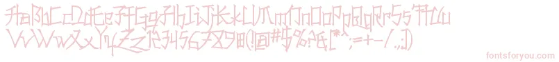 Konfuc Font – Pink Fonts on White Background