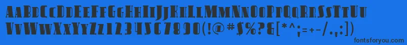 Sfavondalesc Font – Black Fonts on Blue Background