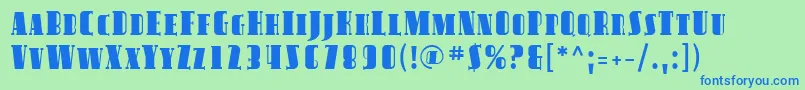 Sfavondalesc Font – Blue Fonts on Green Background
