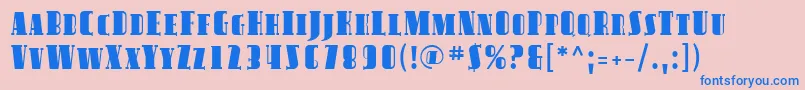 Sfavondalesc Font – Blue Fonts on Pink Background