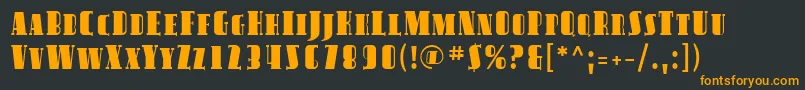 Sfavondalesc Font – Orange Fonts on Black Background
