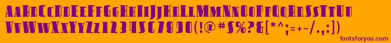 Sfavondalesc Font – Purple Fonts on Orange Background