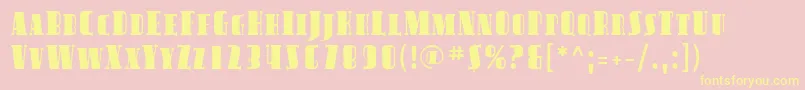 Sfavondalesc Font – Yellow Fonts on Pink Background