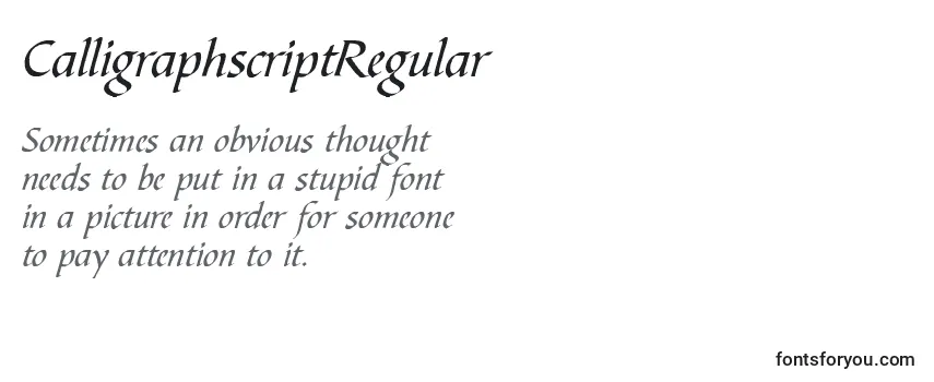 CalligraphscriptRegular Font