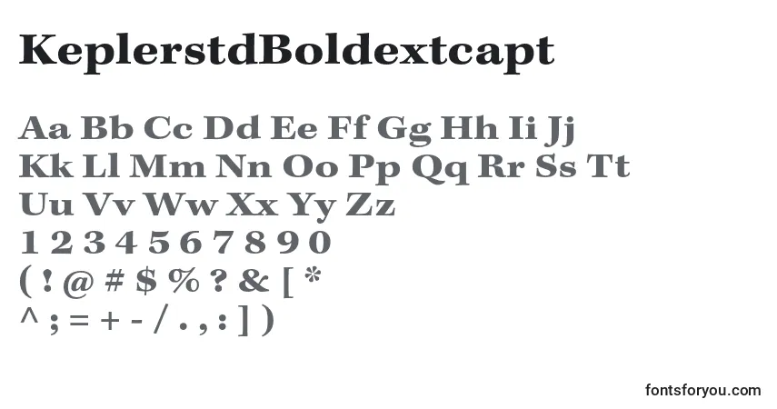 Шрифт KeplerstdBoldextcapt – алфавит, цифры, специальные символы