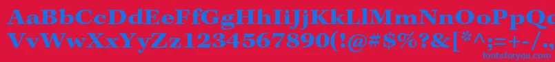 KeplerstdBoldextcapt Font – Blue Fonts on Red Background