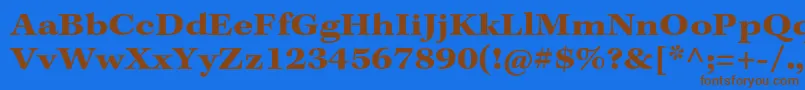 KeplerstdBoldextcapt Font – Brown Fonts on Blue Background