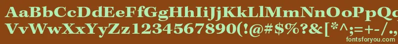 KeplerstdBoldextcapt Font – Green Fonts on Brown Background