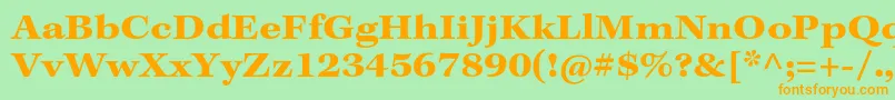 KeplerstdBoldextcapt Font – Orange Fonts on Green Background