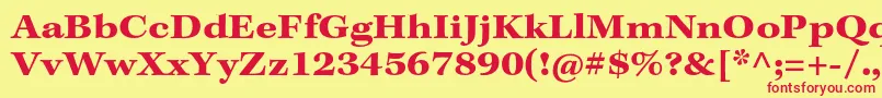 KeplerstdBoldextcapt Font – Red Fonts on Yellow Background