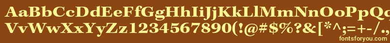 KeplerstdBoldextcapt Font – Yellow Fonts on Brown Background