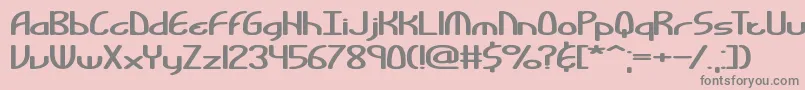 Bendable Font – Gray Fonts on Pink Background