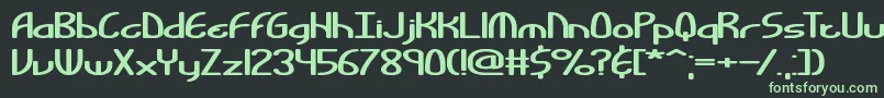 Bendable Font – Green Fonts on Black Background