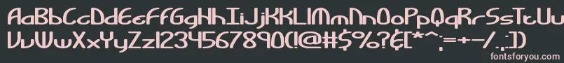 Bendable Font – Pink Fonts on Black Background