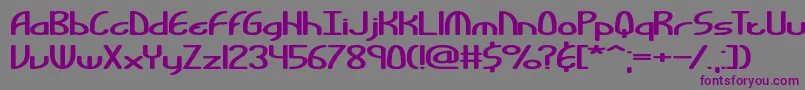 Bendable-fontti – violetit fontit harmaalla taustalla