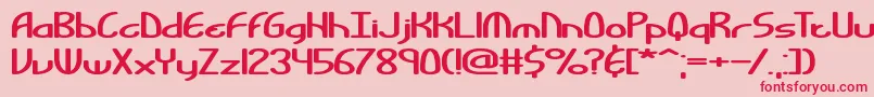 Шрифт Bendable – красные шрифты на розовом фоне