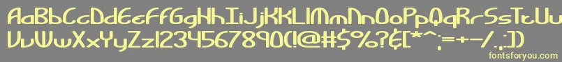 Bendable Font – Yellow Fonts on Gray Background