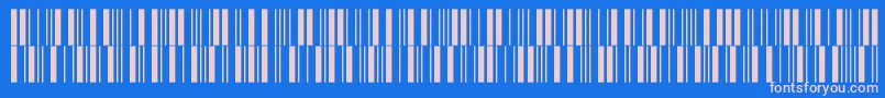 フォントIntp12dmtt – ピンクの文字、青い背景