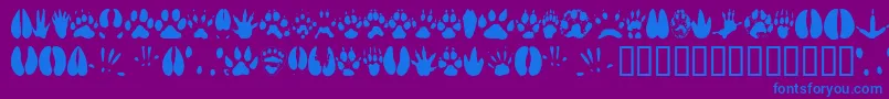 Animt-fontti – siniset fontit violetilla taustalla