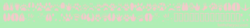 Czcionka Animt – różowe czcionki na zielonym tle