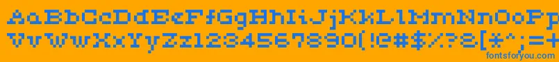 Ceriph0553 Font – Blue Fonts on Orange Background