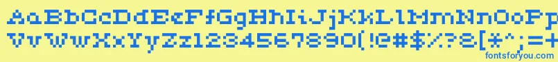 Ceriph0553 Font – Blue Fonts on Yellow Background