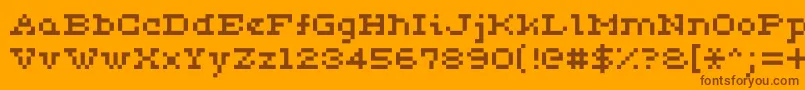 Czcionka Ceriph0553 – brązowe czcionki na pomarańczowym tle