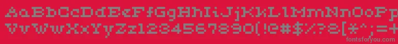 Ceriph0553 Font – Gray Fonts on Red Background