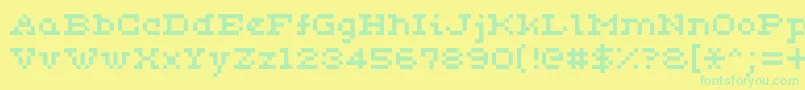 Ceriph0553-Schriftart – Grüne Schriften auf gelbem Hintergrund