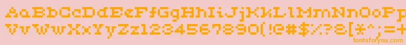 Ceriph0553-Schriftart – Orangefarbene Schriften auf rosa Hintergrund