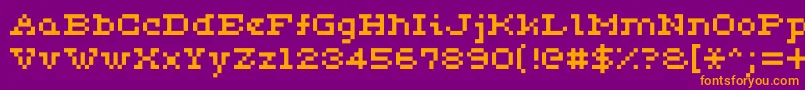 Ceriph0553 Font – Orange Fonts on Purple Background