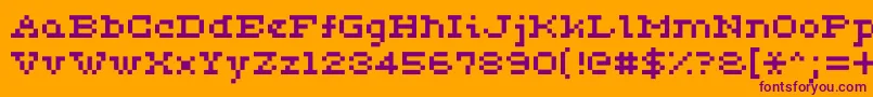 フォントCeriph0553 – オレンジの背景に紫のフォント