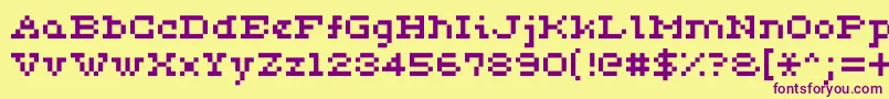 Ceriph0553 Font – Purple Fonts on Yellow Background