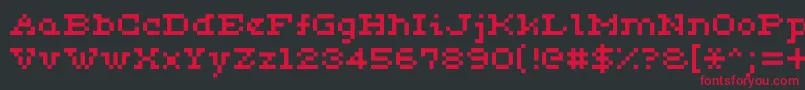 フォントCeriph0553 – 黒い背景に赤い文字