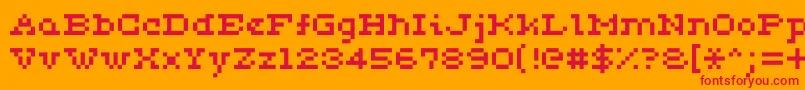 フォントCeriph0553 – オレンジの背景に赤い文字