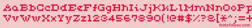 Ceriph0553 Font – Red Fonts on Pink Background