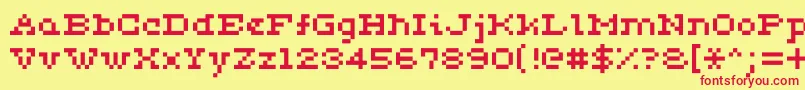 Ceriph0553 Font – Red Fonts on Yellow Background