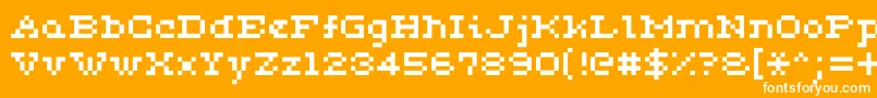 Fonte Ceriph0553 – fontes brancas em um fundo laranja
