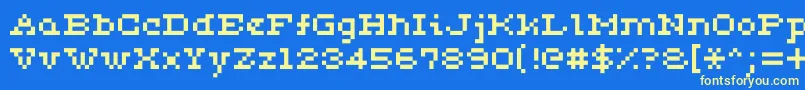 Ceriph0553 Font – Yellow Fonts on Blue Background