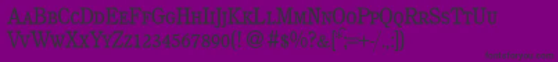 Fonte C851RomanSmcRegular – fontes pretas em um fundo violeta