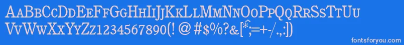 C851RomanSmcRegular Font – Pink Fonts on Blue Background