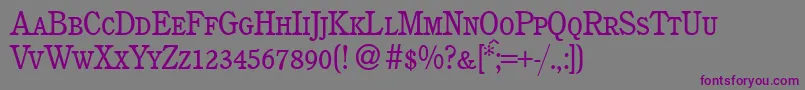 C851RomanSmcRegular Font – Purple Fonts on Gray Background