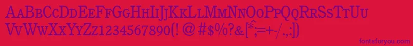 C851RomanSmcRegular Font – Purple Fonts on Red Background