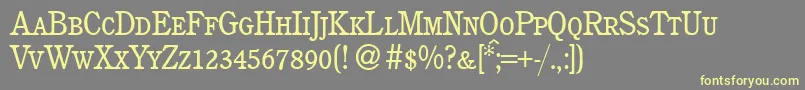 C851RomanSmcRegular Font – Yellow Fonts on Gray Background