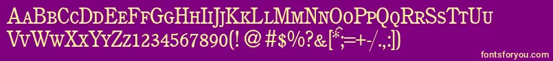 C851RomanSmcRegular Font – Yellow Fonts on Purple Background