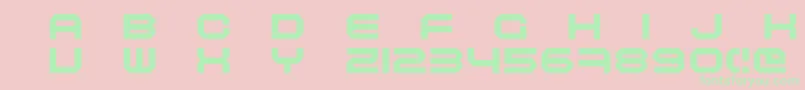 Maschine Font – Green Fonts on Pink Background