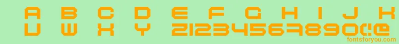 Maschine Font – Orange Fonts on Green Background