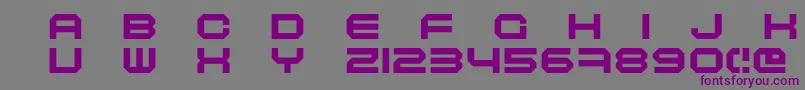 Maschine Font – Purple Fonts on Gray Background