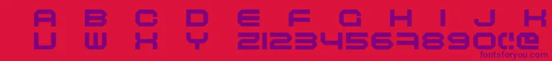 Maschine Font – Purple Fonts on Red Background